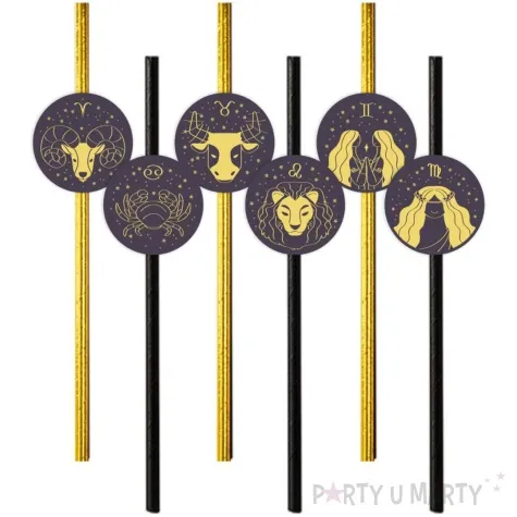 slomki andrzejki astro zodiak cz 1 czarne 19 5 cm 6 szt