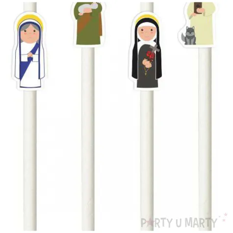 slomki bal wszystkich swietych biale 19 5 cm 6 szt