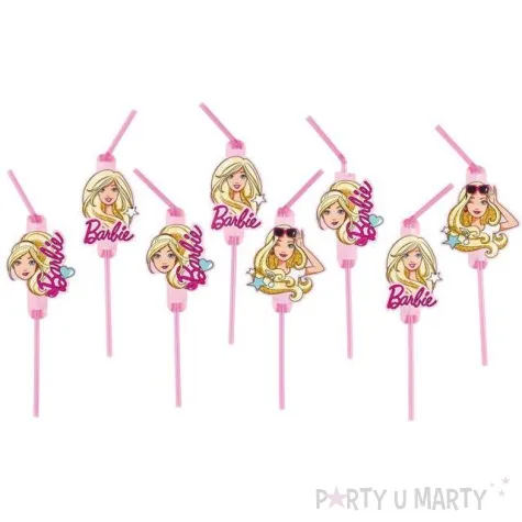 slomki barbie popstar amscan 24 cm 8 szt