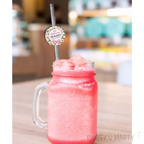 slomki dla najlepszej mamy na swiecie srebrny metalik 6 szt