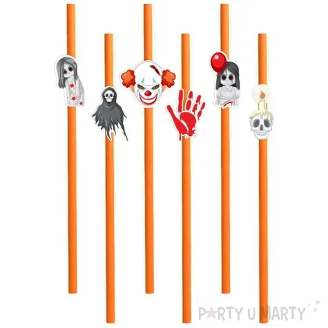 slomki halloween i krwawe mary pomaranczowe 19 5 cm 6 szt