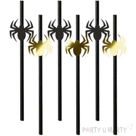 slomki halloween pajak zloto czarne 19 5 cm 6 szt