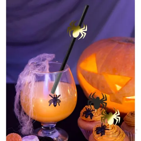 slomki halloween pajak zloto czarne 19 5 cm 6 szt