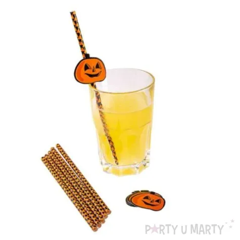 slomki halloweenowa dynia 21 cm 6 szt