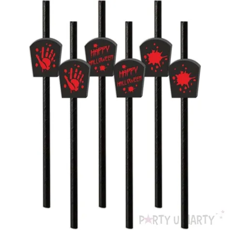 slomki happy halloween we krwi czarne 19 5 cm 6 szt