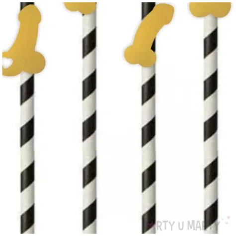 slomki imprezowe peniski mix zlote 19 5 cm 6 szt