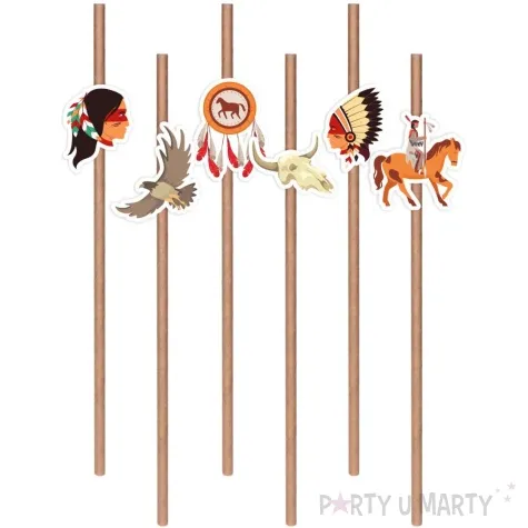 slomki indianska wioska zielone 19 5 cm 6 szt