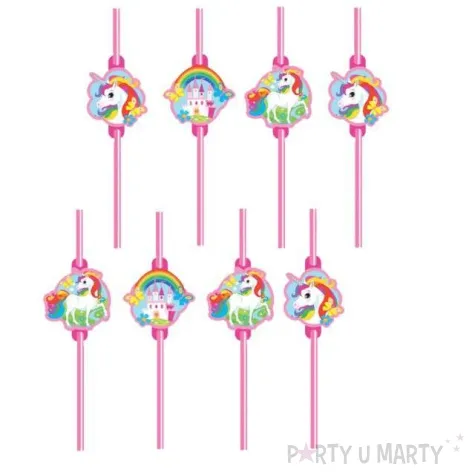 slomki jednorozec amscan 24 cm 8 szt