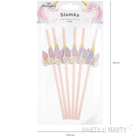 slomki jednorozec unicorn partypal 20 cm 6 szt