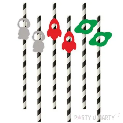 slomki kosmos i planety bialo czarne 19 5 cm 6 szt