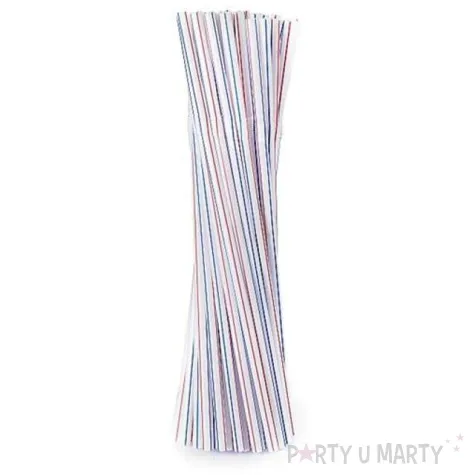 slomki lamane biale w paski 21 cm 50 szt