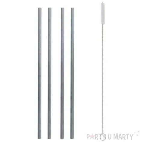 slomki metalowe zestaw prosty srebrne godan 4 szt