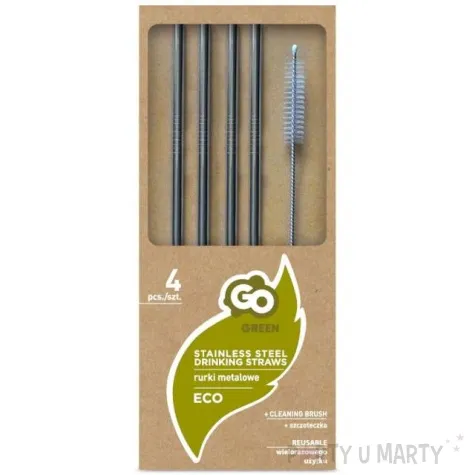 slomki metalowe zestaw prosty srebrne godan 4 szt