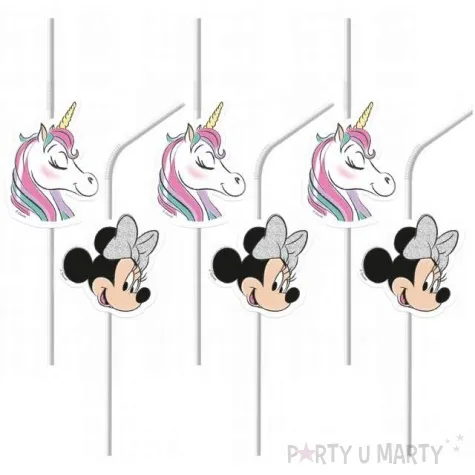 slomki minnie unicorn procos 24 cm 6 szt