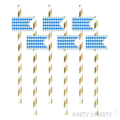 slomki oktoberfest flagi w kratke niebieskie 19 5 cm 6 szt