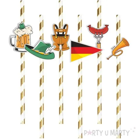 slomki oktoberfest muzycznie w paski 19 5 cm 6 szt