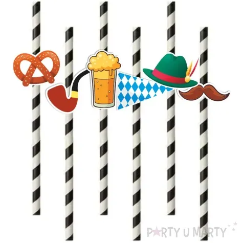 slomki oktoberfest po bawarsku w paski 19 5 cm 6 szt