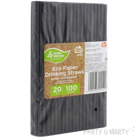 slomki papierowe bio czarny godan 19 7 cm 100 szt