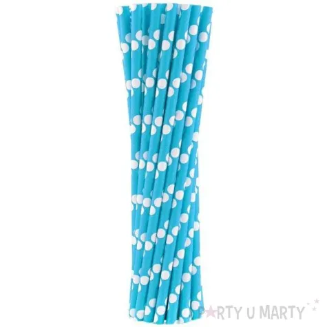 slomki papierowe bio grochy blekitny godan 19 7 cm 24 szt