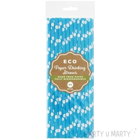 slomki papierowe bio grochy blekitny godan 19 7 cm 24 szt