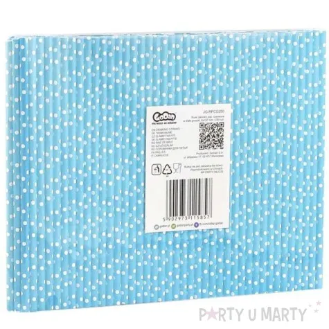 slomki papierowe bio grochy blekitny godan 19 7 cm 250 szt