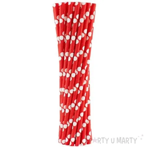 slomki papierowe bio grochy czerwony godan 19 7 cm 24 szt