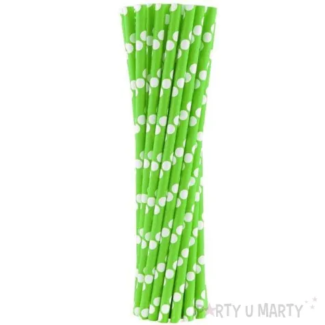 slomki papierowe bio grochy zielony godan 19 7 cm 24 szt