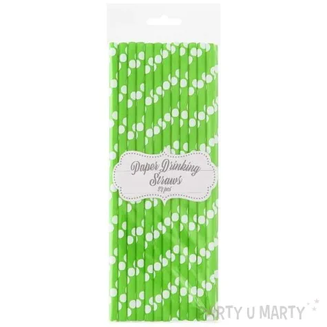 slomki papierowe bio grochy zielony godan 19 7 cm 24 szt