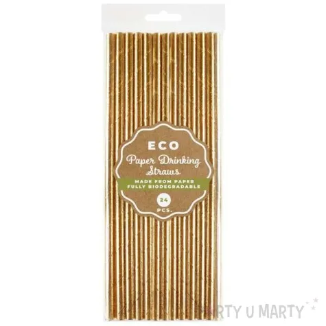 slomki papierowe bio metalik godan rozowe zloto 19 7 cm 24 szt