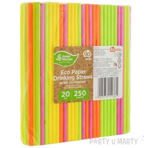 slomki papierowe bio neonowe mix godan 19 7 cm 250 szt