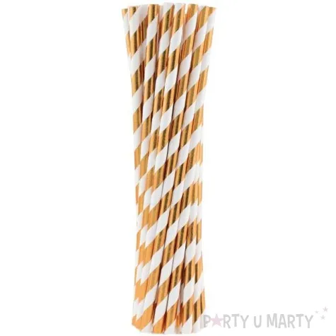 slomki papierowe bio paski rozowe zloto godan 19 7 cm 24 szt