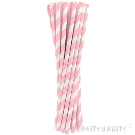 slomki papierowe bio paski rozowy jasny godan 19 7 cm 24 szt