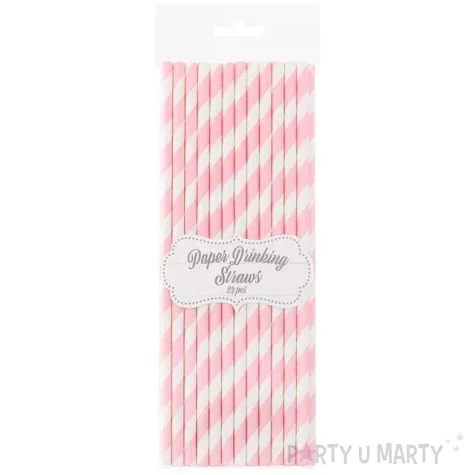 slomki papierowe bio paski rozowy jasny godan 19 7 cm 24 szt