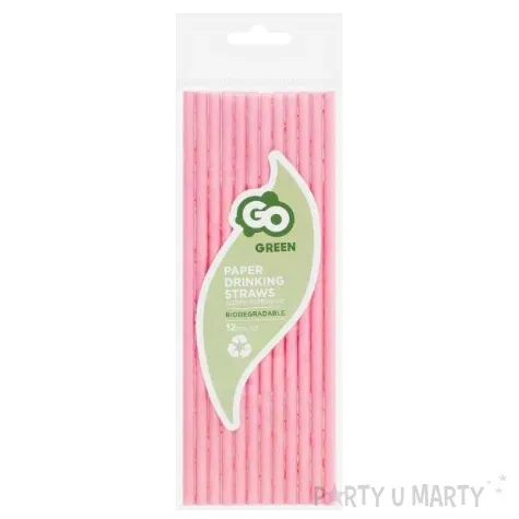 slomki papierowe bio rozowy jasny godan 19 7 cm 12 szt