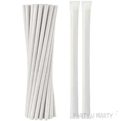 slomki papierowe bio shake bialy godan 23 cm 200 szt