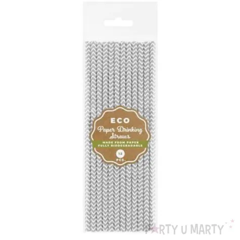 slomki papierowe bio szlaczki srebrny godan 19 7 cm 12 szt