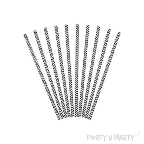 slomki papierowe chevron czarne 19 5 cm 10 szt