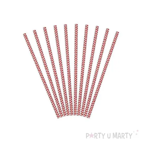 slomki papierowe chevron czerwone 19 5 cm 10 szt