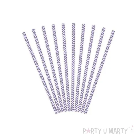slomki papierowe chevron liliowe 19 5 cm 10 szt