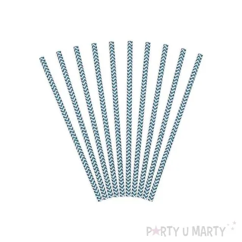 slomki papierowe chevron morski ciemny 19 5 cm 10 szt