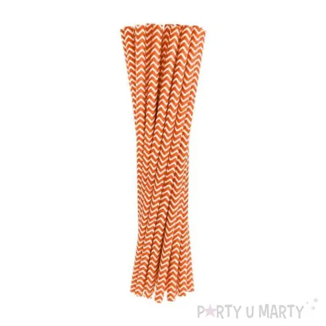 slomki papierowe chevron pomaranczowe 19 7 cm 24 szt