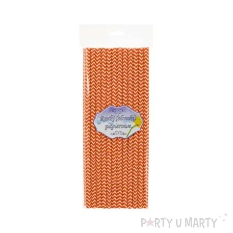 slomki papierowe chevron pomaranczowe 19 7 cm 24 szt