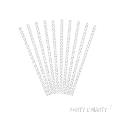 slomki papierowe chevron srebrne 19 5 cm 10 szt