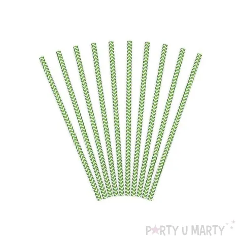 slomki papierowe chevron zielone 19 5 cm 10 szt