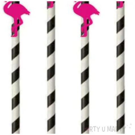 slomki papierowe flamingi fuksja 19 5cm 6 szt