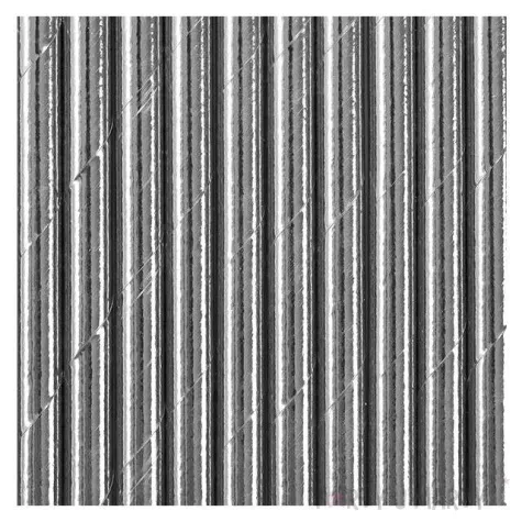 slomki papierowe gladkie srebrne 19 5 cm 10 szt