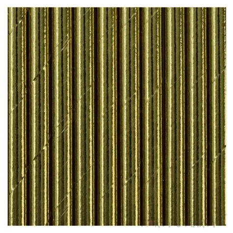 slomki papierowe gladkie zlote 19 5 cm 10 szt