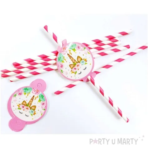 slomki papierowe jednorozec unicorn jix 19 5 cm 6 szt