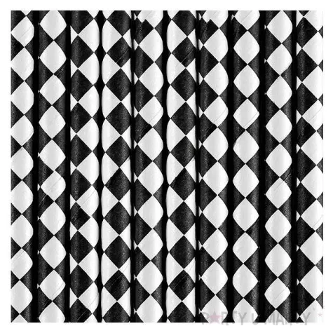 slomki papierowe karo czarne 10 szt