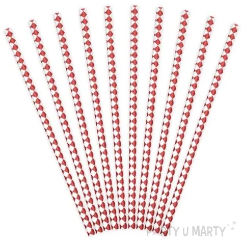 slomki papierowe karo czerwone 10 szt